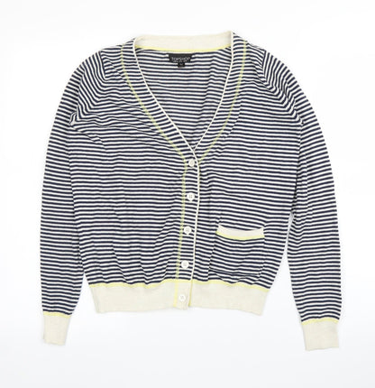Womens UK Size 6 Topshop Blue Cardigan Jumper