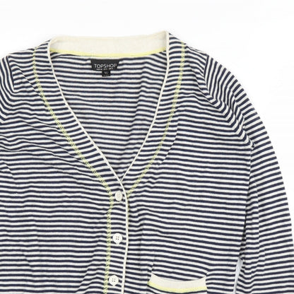 Womens UK Size 6 Topshop Blue Cardigan Jumper