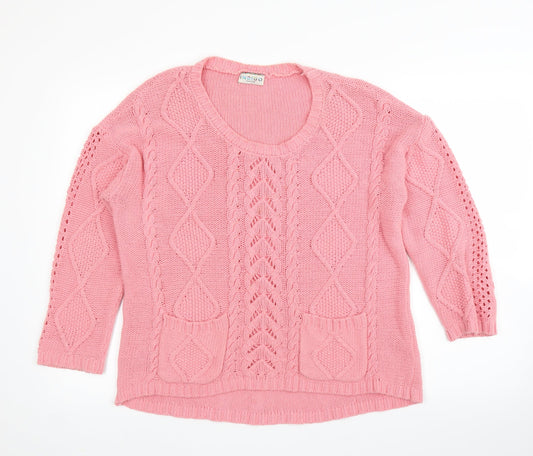 Womens UK Size 12 M&S Pink Pullover Jumper