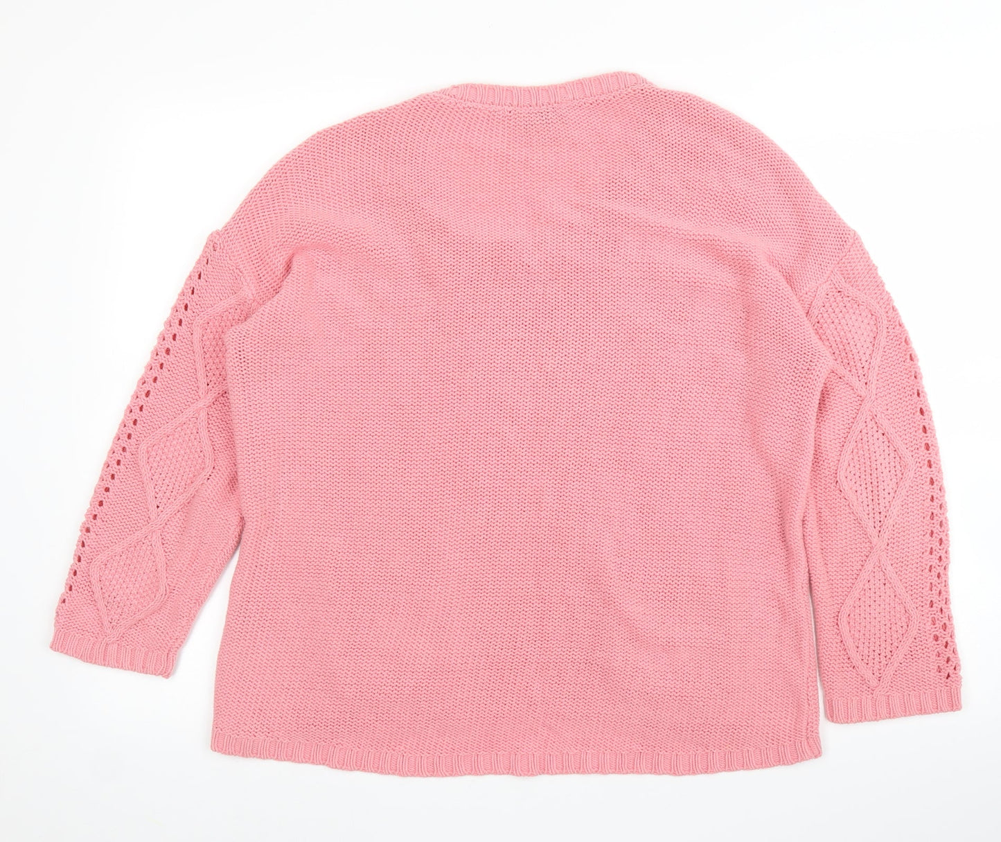 Womens UK Size 12 M&S Pink Pullover Jumper