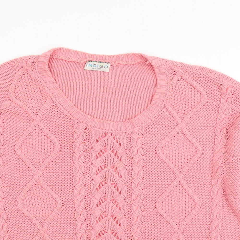 Womens UK Size 12 M&S Pink Pullover Jumper
