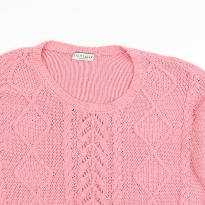Womens UK Size 12 M&S Pink Pullover Jumper