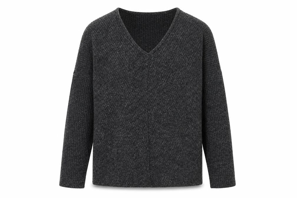Womens UK Size 10 Nutmeg Grey Pullover Jumper