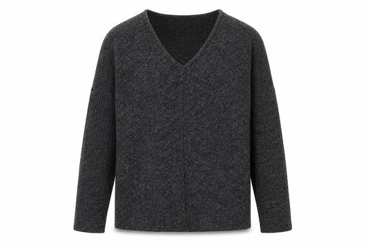 Womens UK Size 10 Nutmeg Grey Pullover Jumper