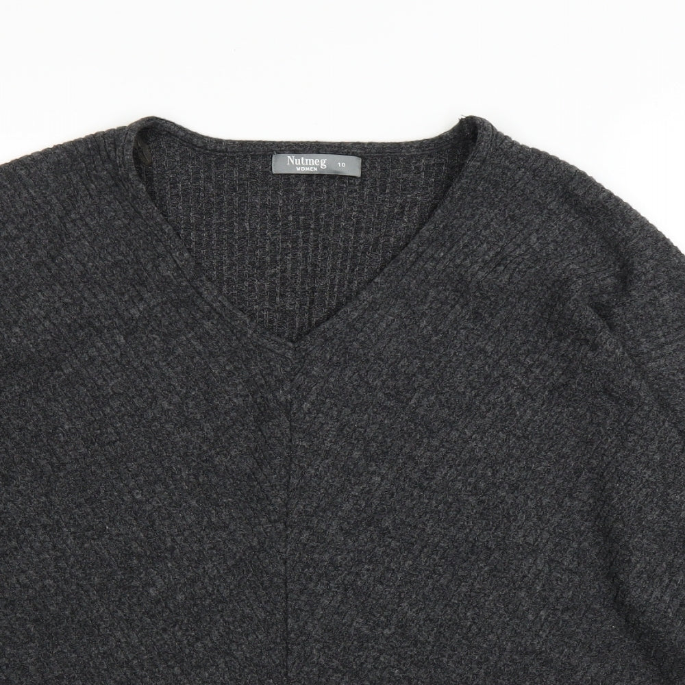 Nutmeg Womens Grey   Pullover Jumper Size 10