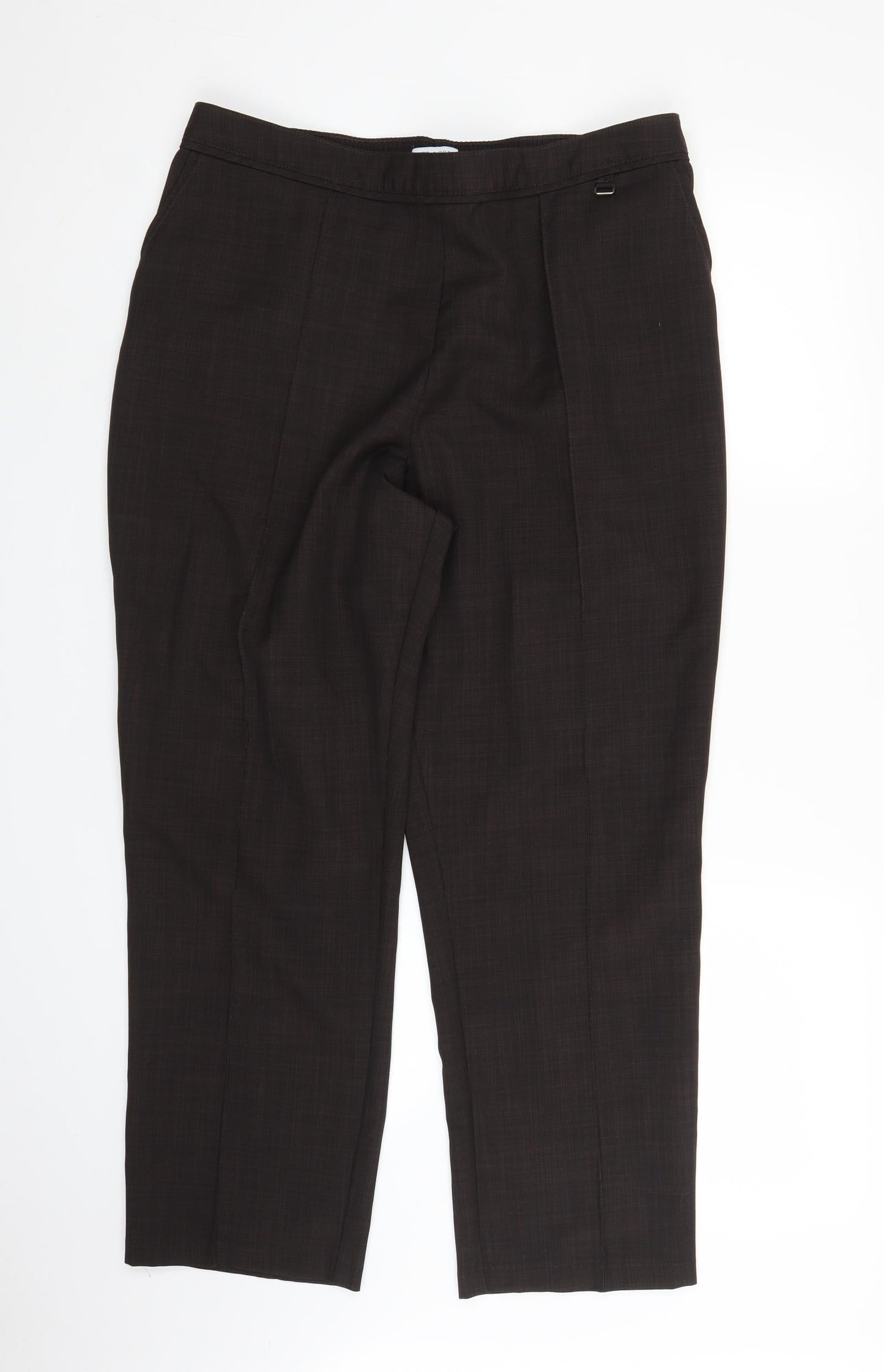 Womens UK Size 16 M&S Regular Fit Pedal Pusher Brown Trousers