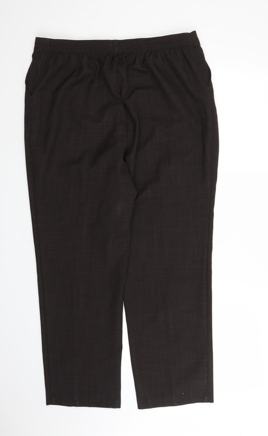 M&S Womens Brown   Pedal Pusher Trousers Size 16 L24 in