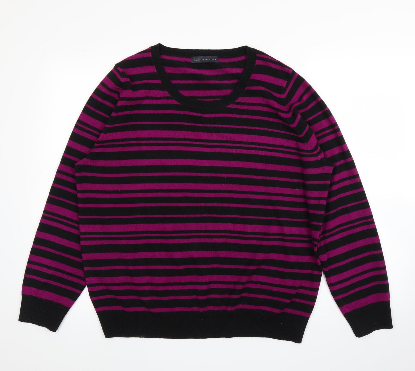 Womens UK Size 20 M&S Purple Pullover Jumper