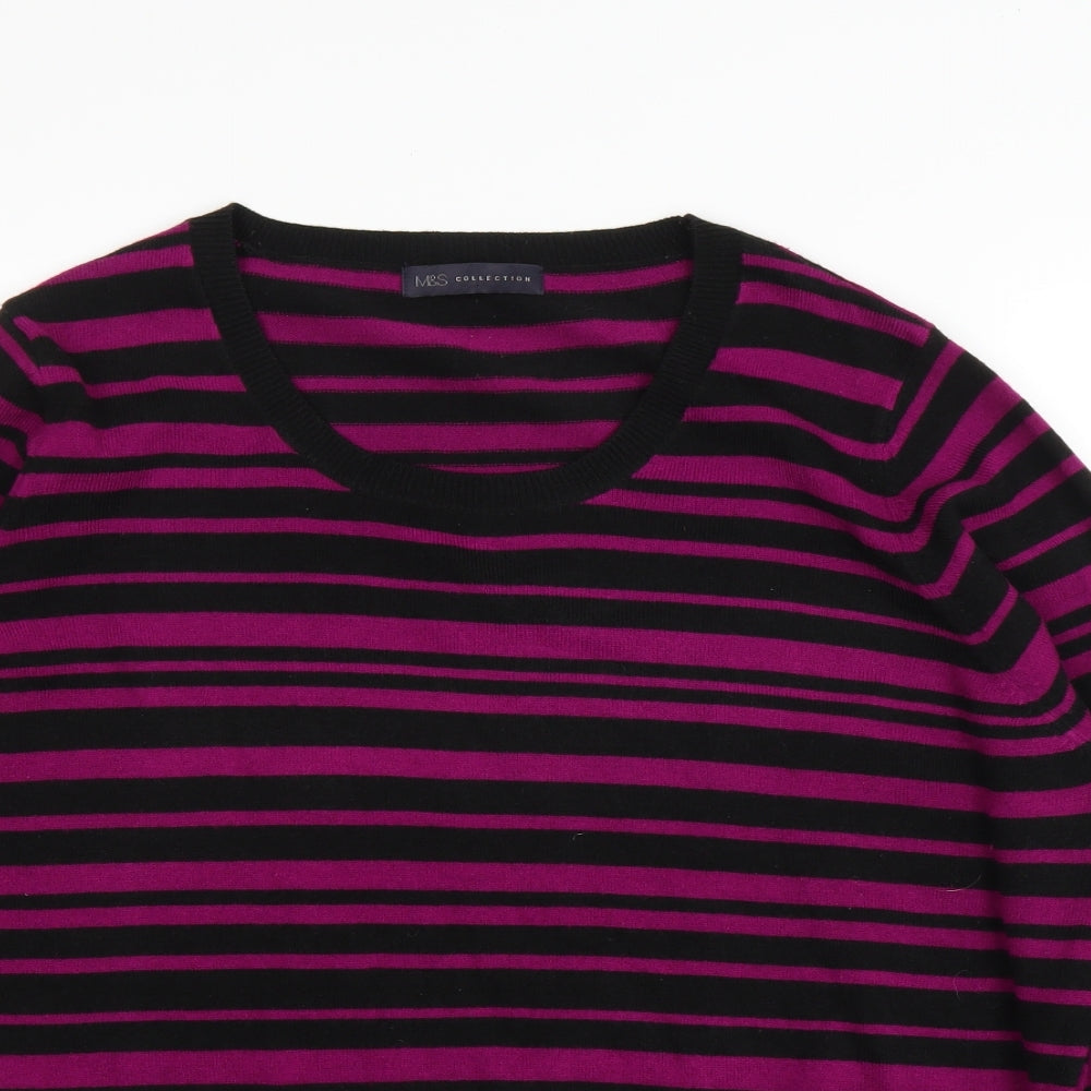 Womens UK Size 20 M&S Purple Pullover Jumper