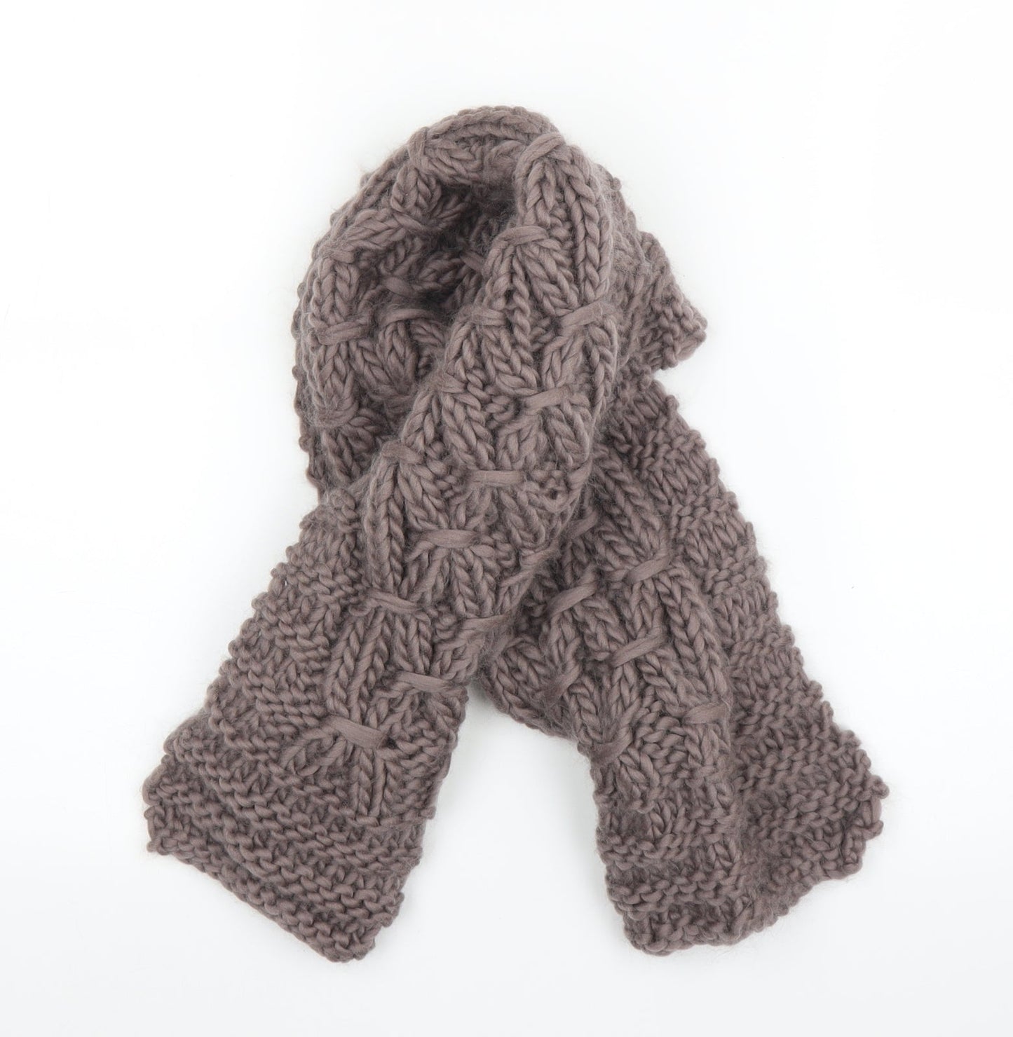 Preworn Unisex Grey    Scarf   - Chunky Knit