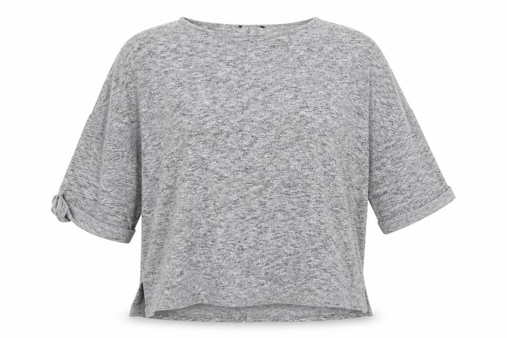 Womens UK Size L New Look Grey Basic Blouse