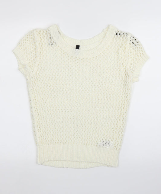 Womens UK Size 10 H&M Ivory Pullover Jumper