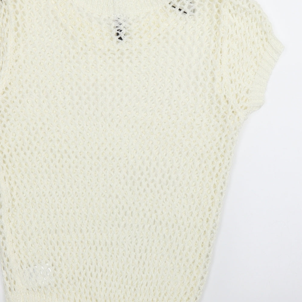 Womens UK Size 10 H&M Ivory Pullover Jumper