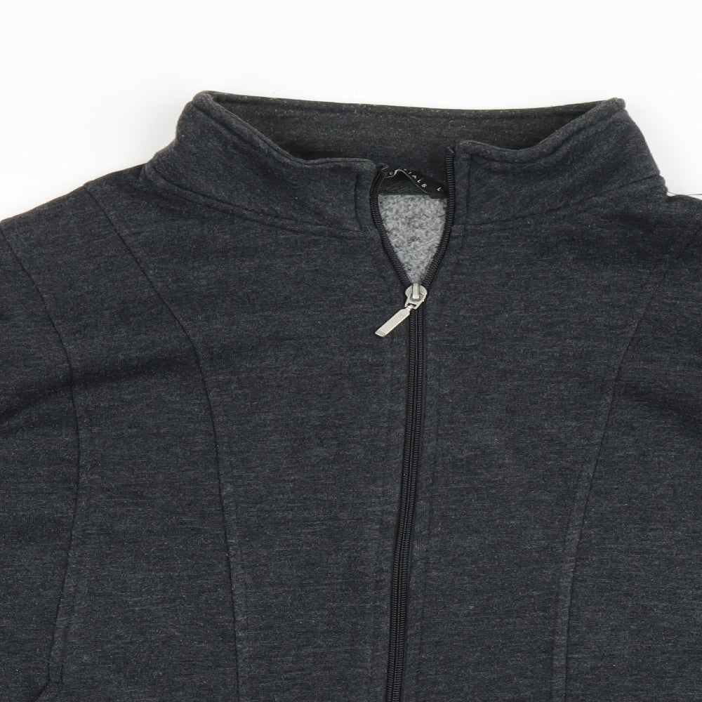 Womens UK Size L BM Grey Full Zip Jumper