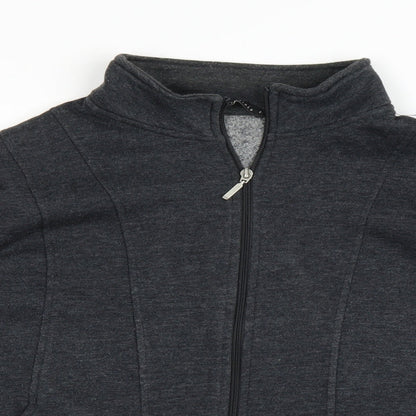 Womens UK Size L BM Grey Full Zip Jumper