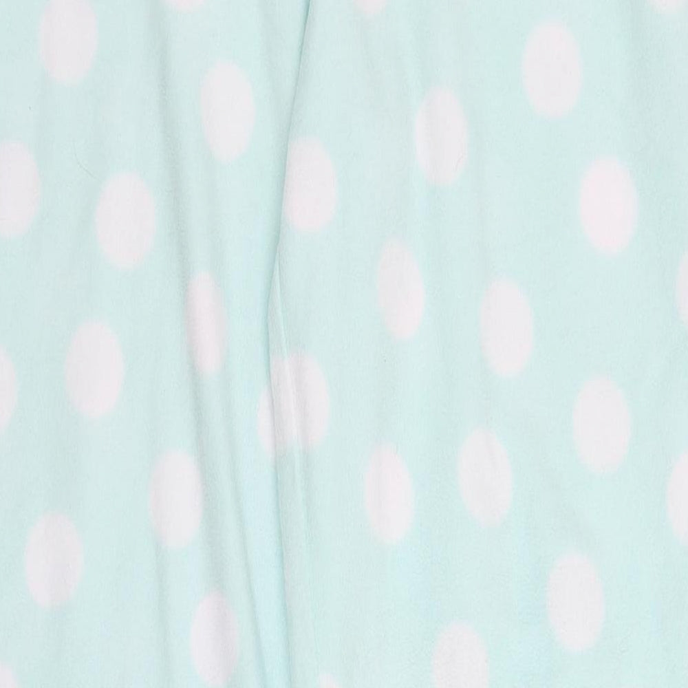 Preworn Womens Green Polka Dot Fleece Chemise Pyjama Set Size M