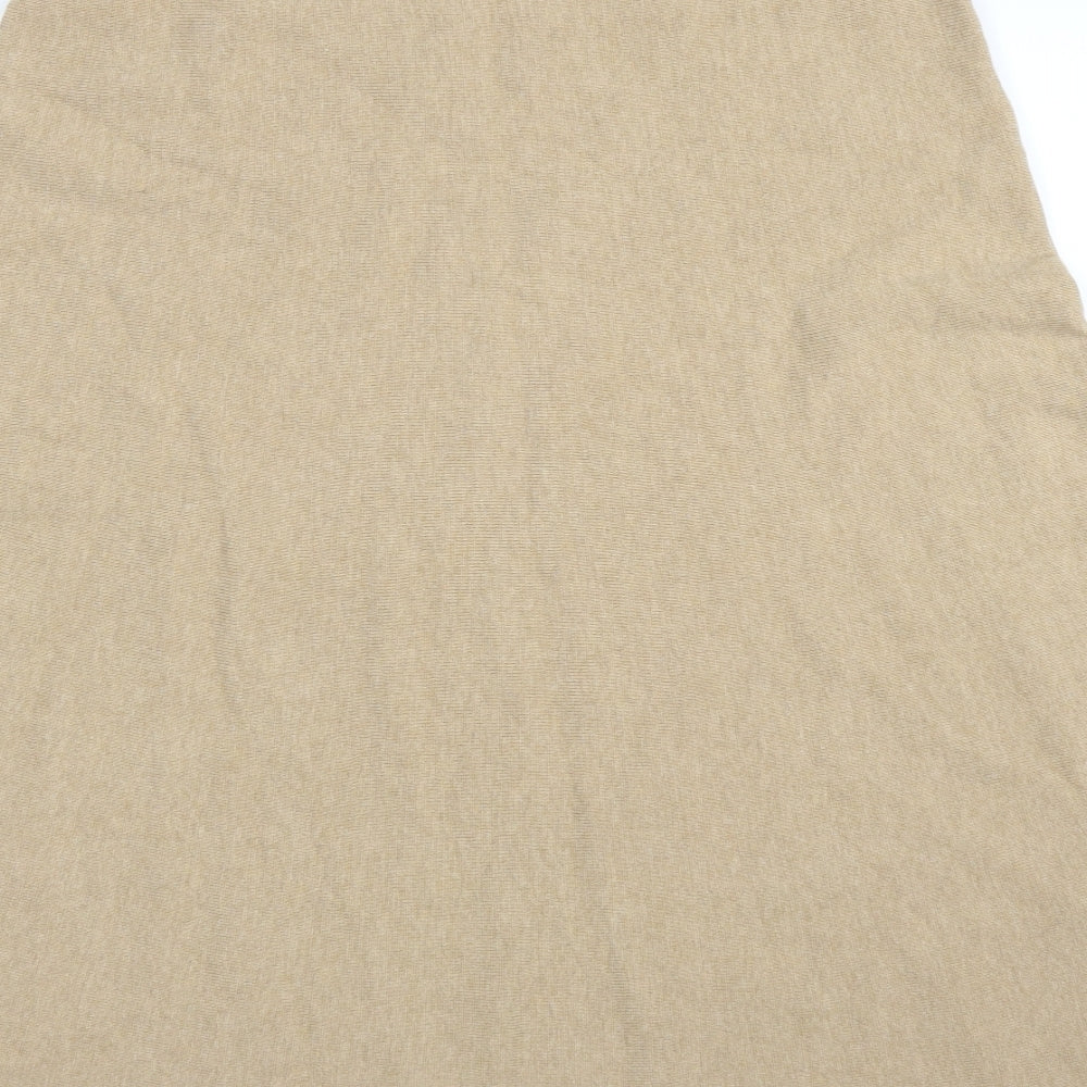 M&S Womens Beige   A-Line Skirt Size 16