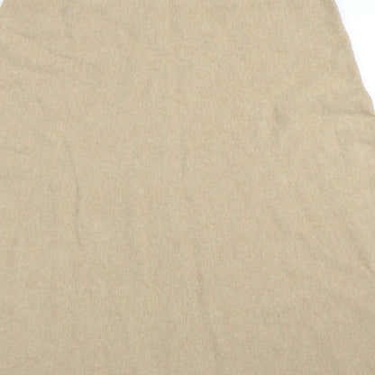 M&S Womens Beige   A-Line Skirt Size 16