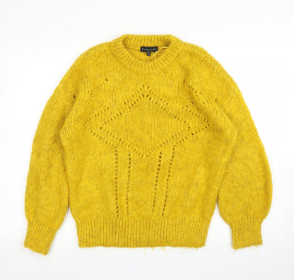F&F Womens Yellow   Pullover Jumper Size 8