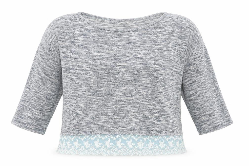 Womens UK Size L H&M Grey Basic Blouse