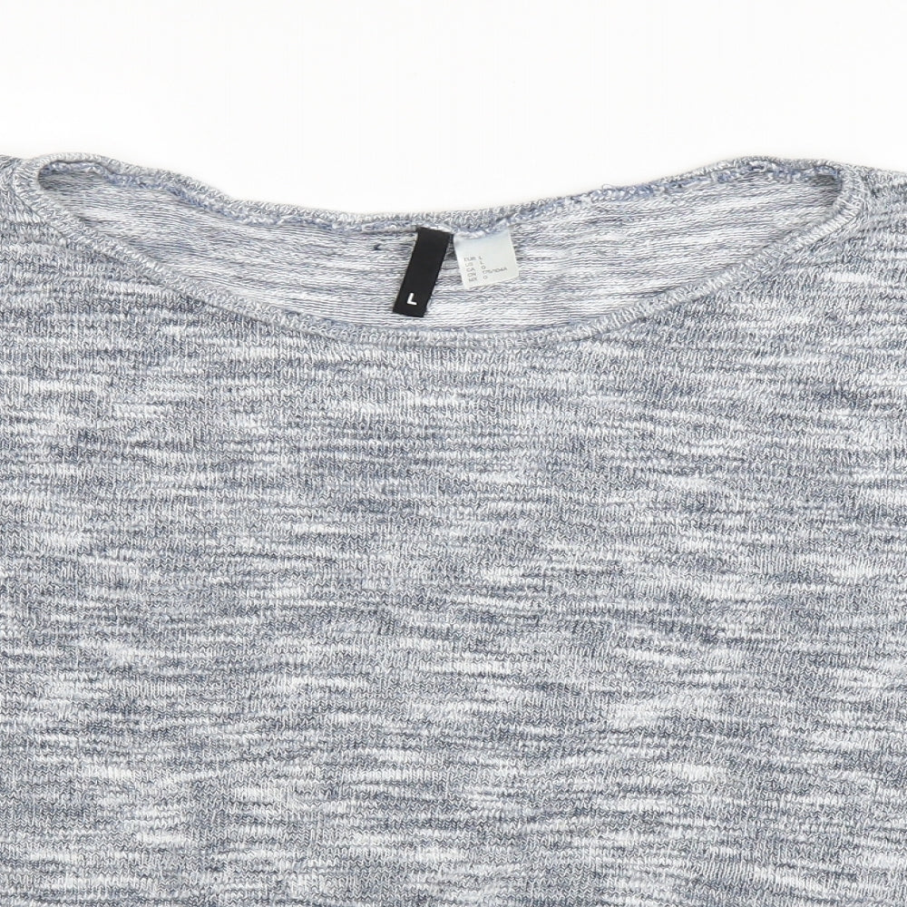Womens UK Size L H&M Grey Basic Blouse