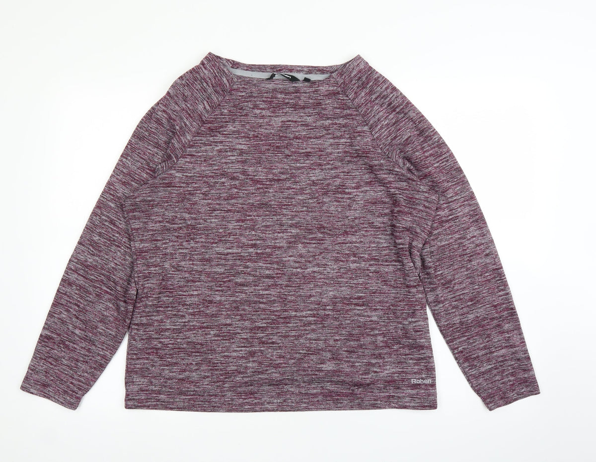 Front view of Roman men’s purple jumper, size L