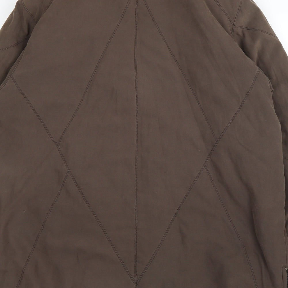 Womens UK Size M Bonmarché Brown Quilted Coat
