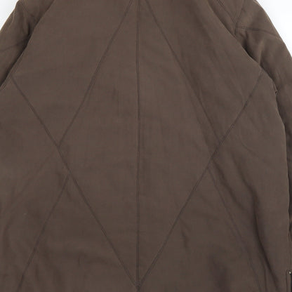 Womens UK Size M Bonmarché Brown Quilted Coat