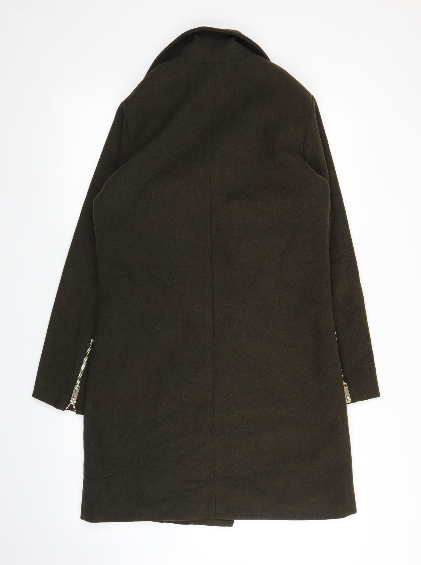 Womens UK Size 6 New Look Green Biker Coat