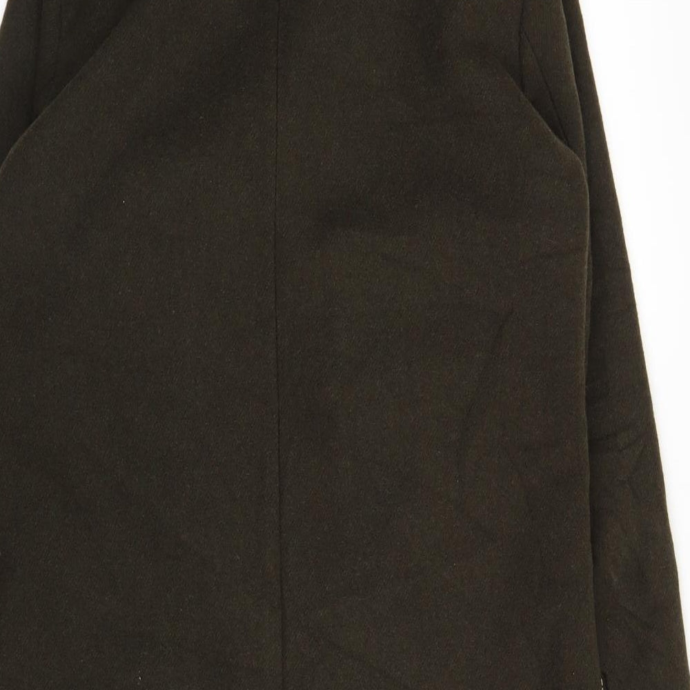 Womens UK Size 6 New Look Green Biker Coat