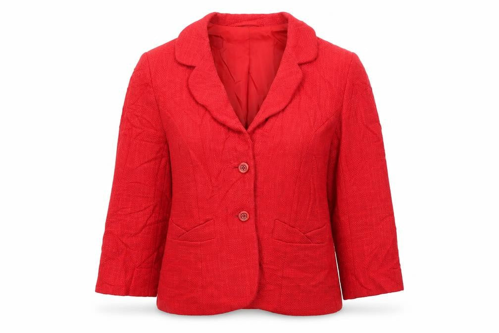 Womens UK Size 8 Precis Red Cardigan Jumper