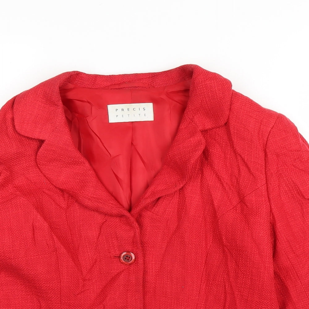 Womens UK Size 8 Precis Red Cardigan Jumper