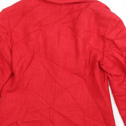 Womens UK Size 8 Precis Red Cardigan Jumper
