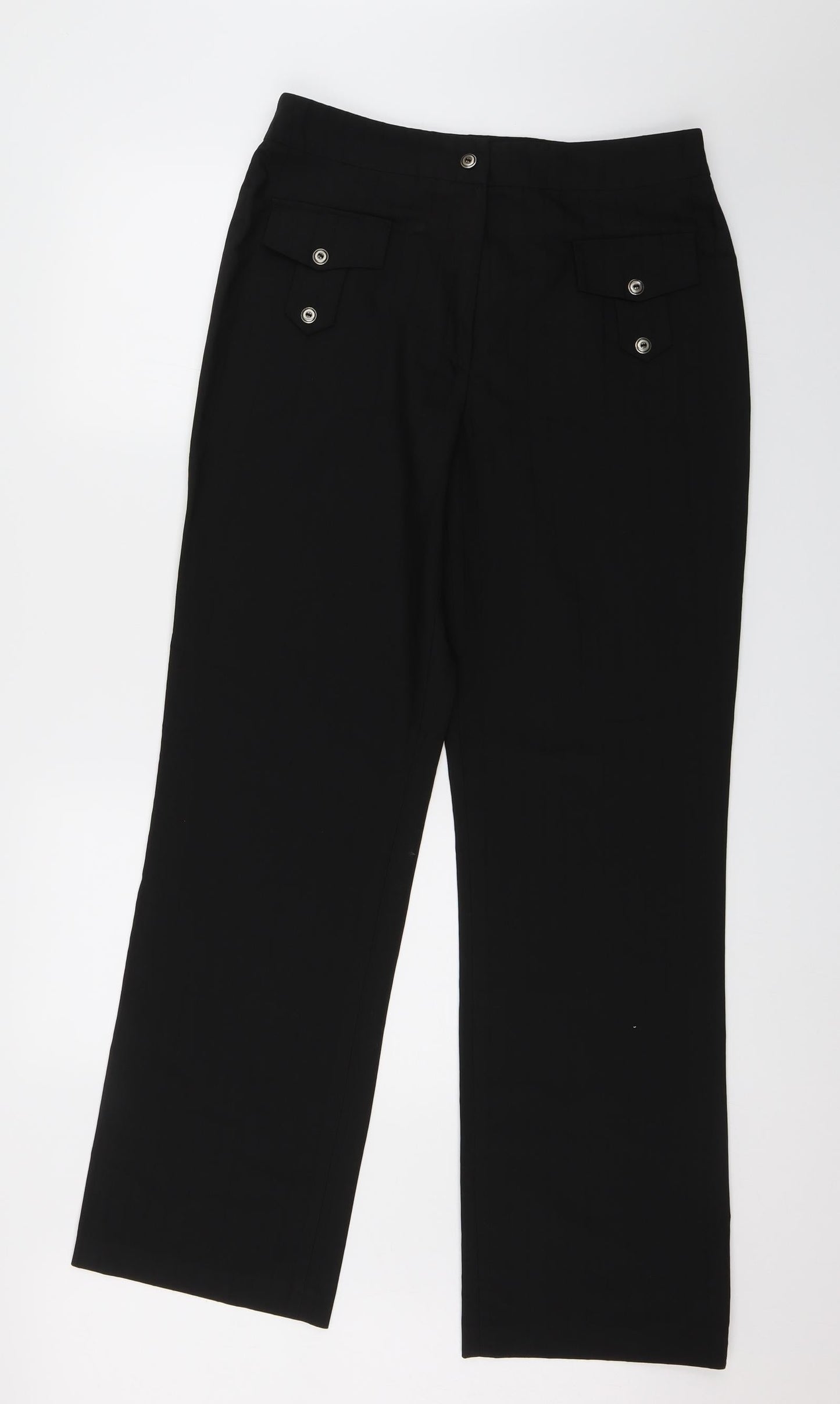katy baker  Womens Black Striped  Trousers  Size 16 L29 in - smart