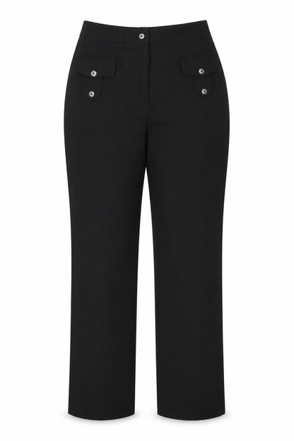 katy baker  Womens Black Striped  Trousers  Size 16 L29 in - smart