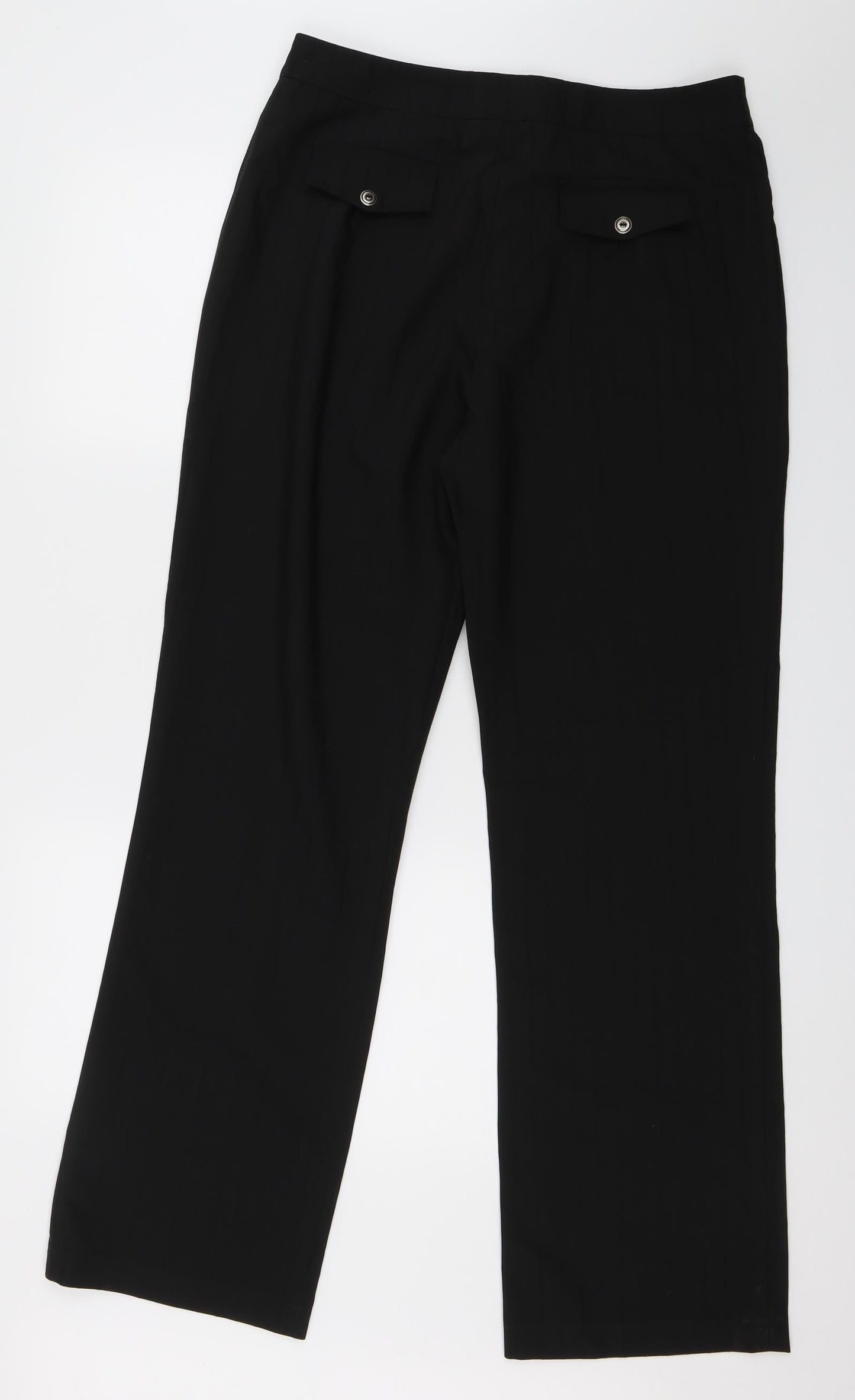 katy baker  Womens Black Striped  Trousers  Size 16 L29 in - smart