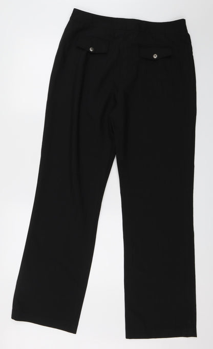 katy baker  Womens Black Striped  Trousers  Size 16 L29 in - smart