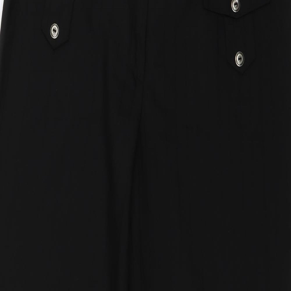 katy baker  Womens Black Striped  Trousers  Size 16 L29 in - smart