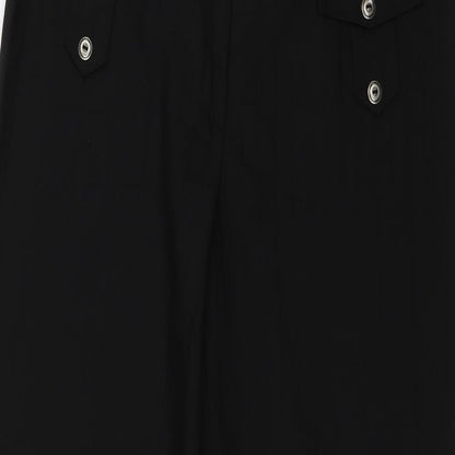 katy baker  Womens Black Striped  Trousers  Size 16 L29 in - smart