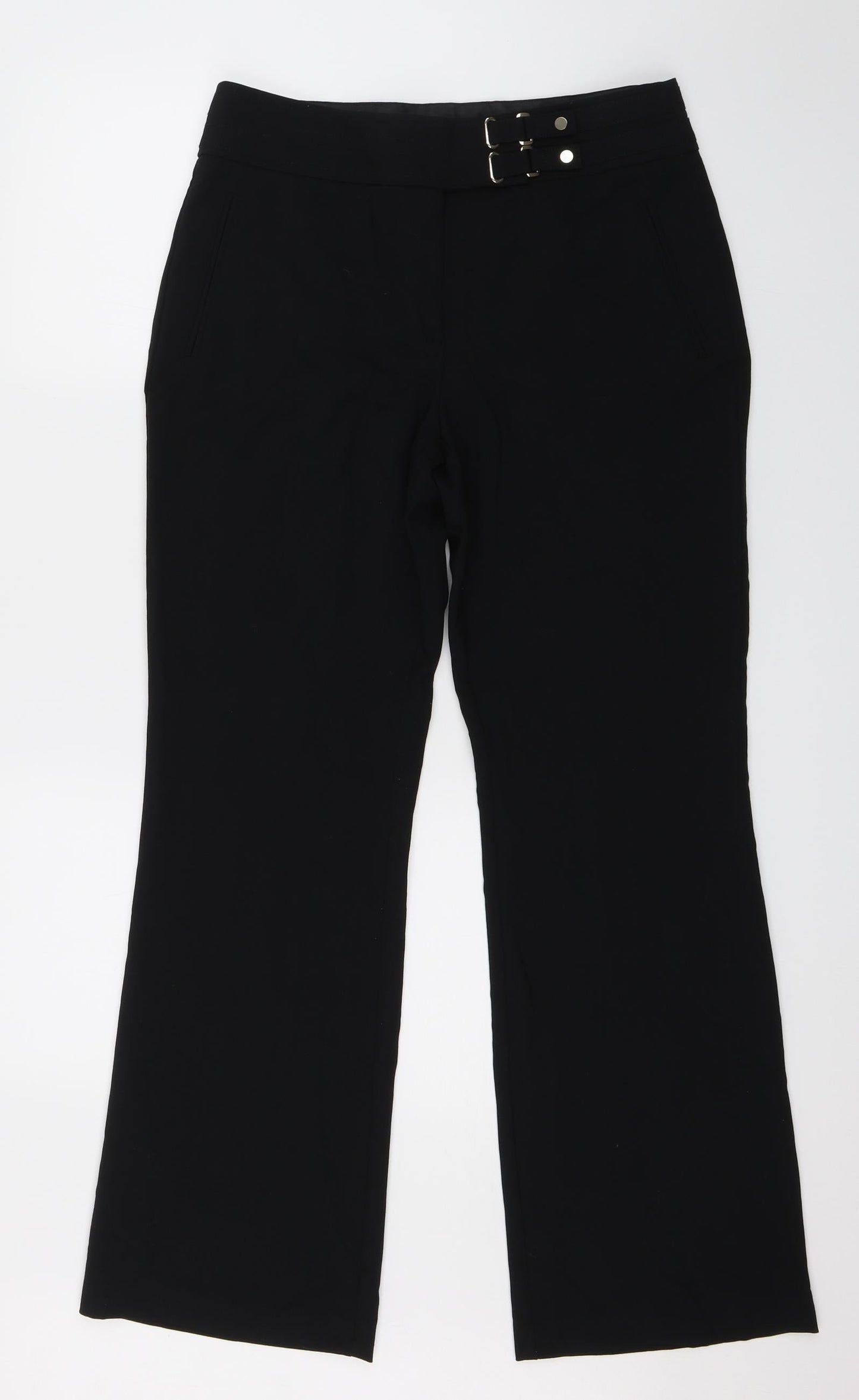 M&S Womens Black   Trousers  Size 12 L28 in