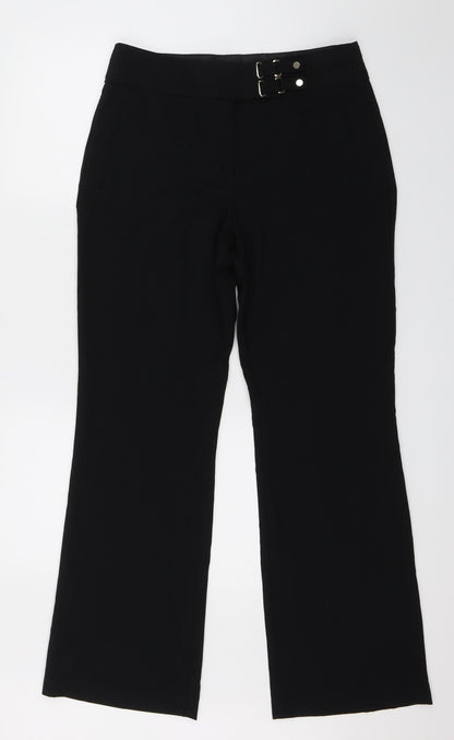 M&S Womens Black   Trousers  Size 12 L28 in
