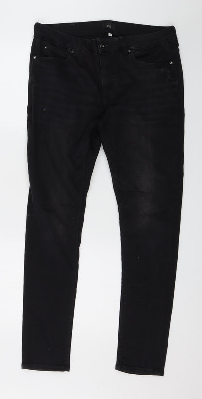 River Island Womens Black   Skinny Jeans Size 34 L27 in
