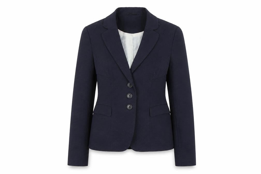 NEXT Womens Blue Houndstooth  Jacket Suit Jacket Size 14
