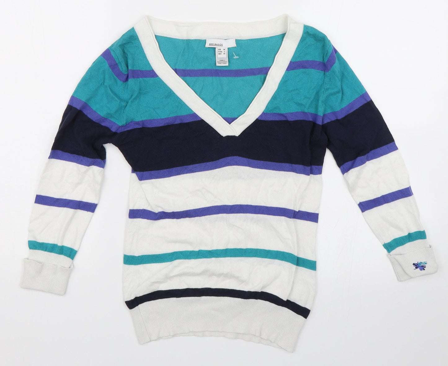 Womens UK Size M MNG BASICS Multicoloured Pullover Jumper