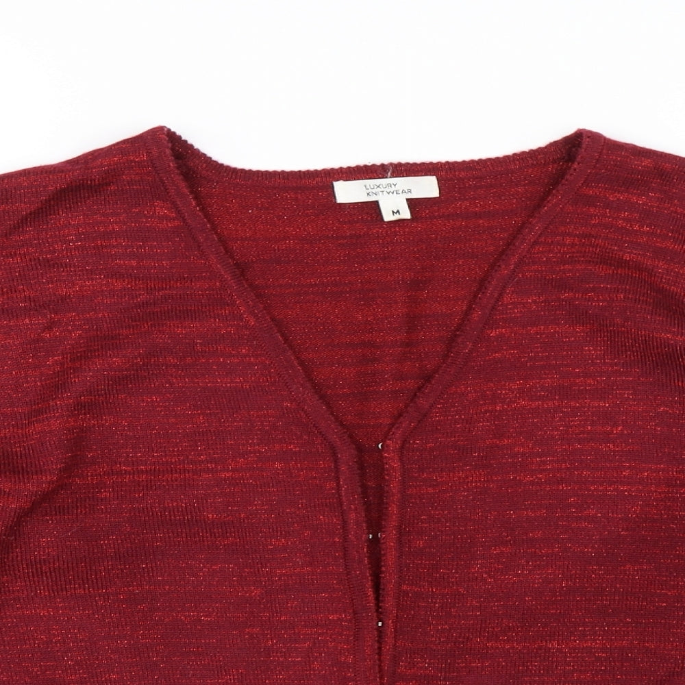 Luxury Knitwear Womens Red   Cardigan Jumper Size M