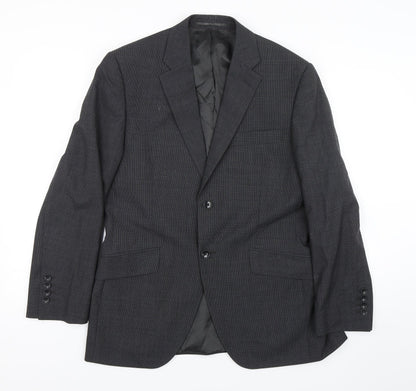 Mens UK Size 38 Howick Regular Black Suit Jacket