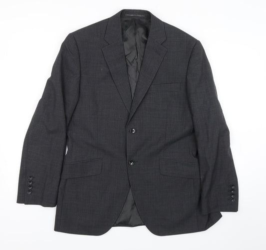 Mens UK Size 38 Howick Regular Black Suit Jacket