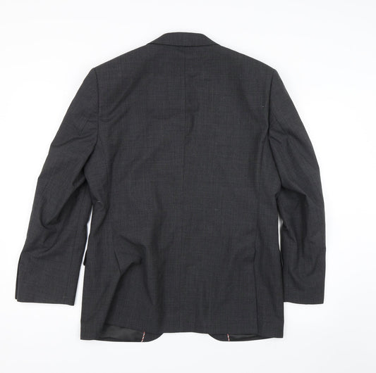 Mens UK Size 38 Howick Regular Black Suit Jacket