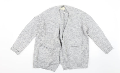 Womens UK Size M Papaya Grey Cardigan Jumper