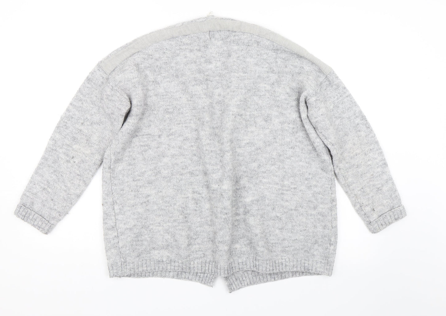 Womens UK Size M Papaya Grey Cardigan Jumper